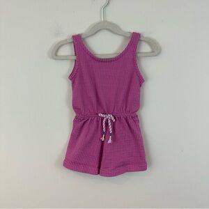 Vince Camuto Girls Pink Tank Romper with Drawstring Waist Size 4T
